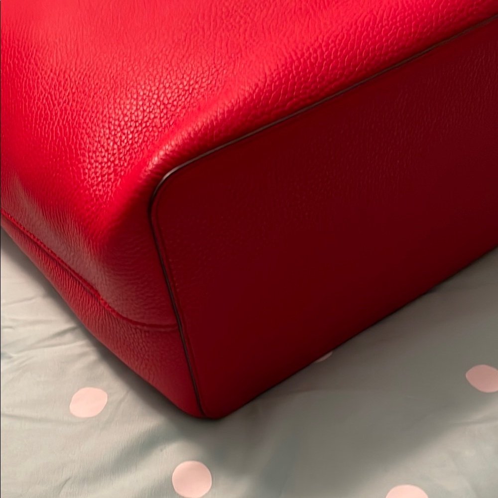 Tory Burch Red Structured Tote Bag NWT - Picture 2 of 9
